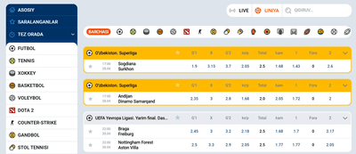 Mostbet UZ sport garovlari