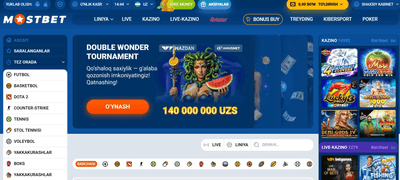 Mostbet UZ bukmekeri kazino